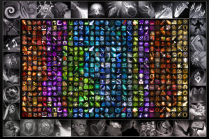 example of some of the 4000 fantasy icons contain in the free unity package download