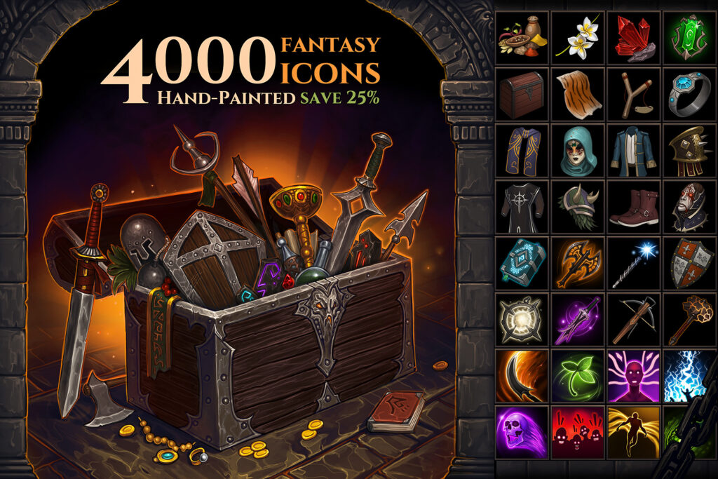 How to download 4000 fantasy icons for unity free download
