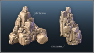example of stylized rocks for unity