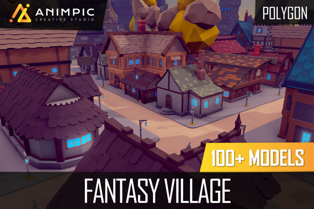 POLY - Fantasy Village download unity asset kit pack