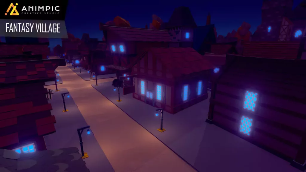 Create your own low poly fantasy village with this unity asset pack