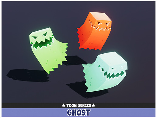 Download Toon Ghost Unity asset pack 3D MODEL