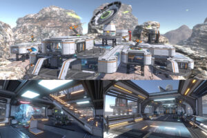 build your own sci fi style game with this unity asset kit 3D Scifi Kit Vol 2