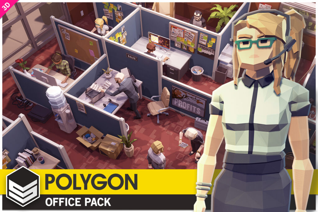 Polygon Office full free download for the unity engine