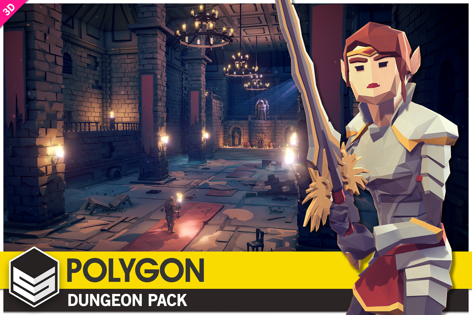 free download of the polygon dungeons complete asset pack