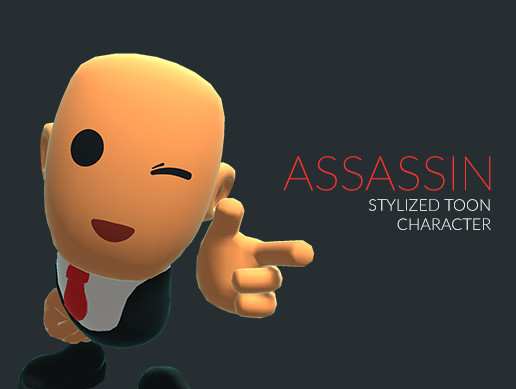 stylized assassin character toon model