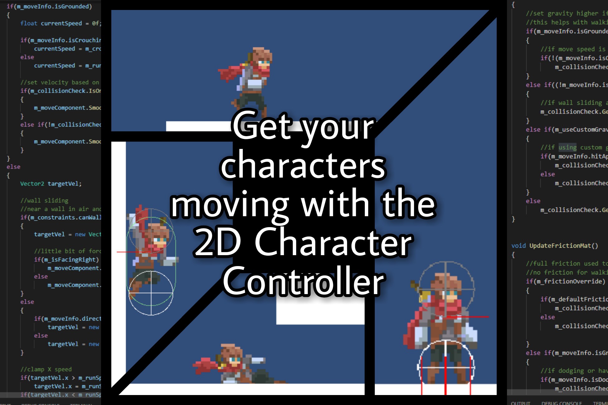get your characters moving with the 2d character controller
