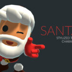 Stylized toon character 3d model santa unity download