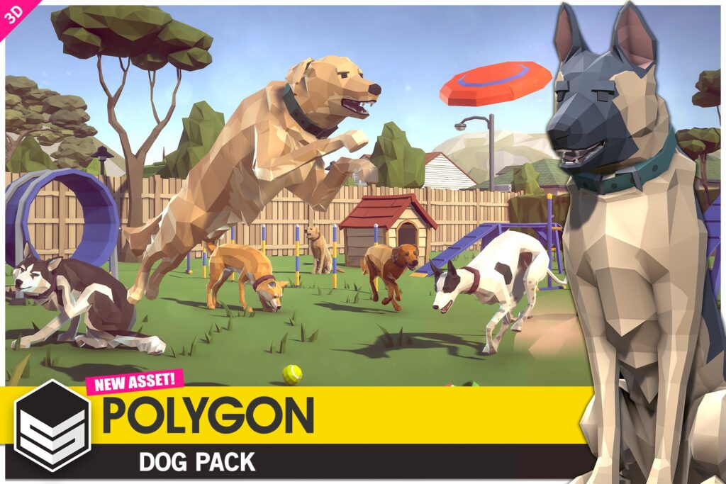 add 3d dog models to your next unity game with these prefab models