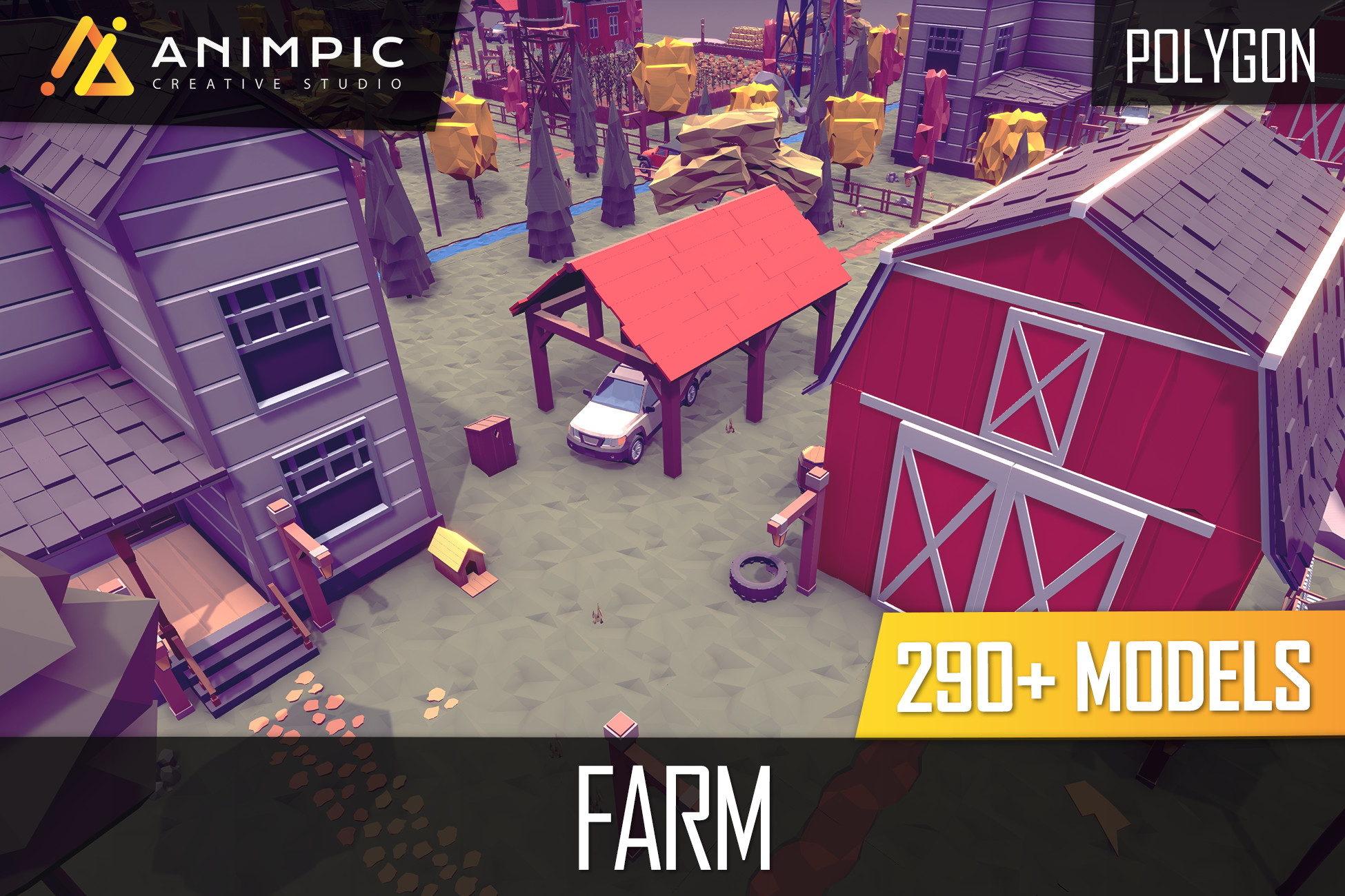 Poly Farm free download for the unity engine full package