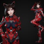 get hold of the cosmo cat girl full 3d model free for unity engine