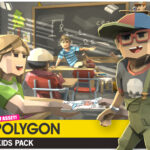 low poly, stylized, 3d models for unity Polygon kids pack