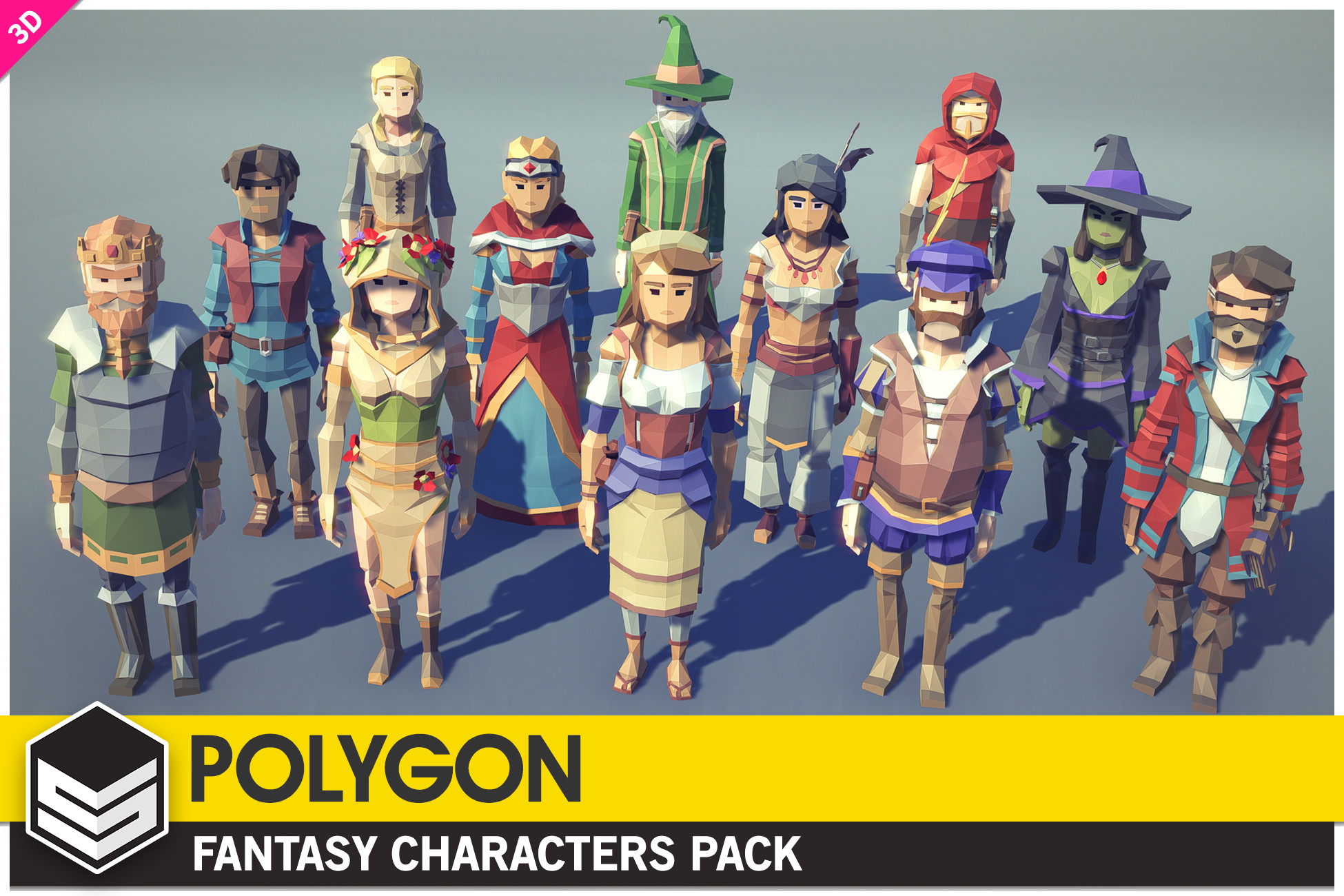 Custom Low Poly Fantasy Characters