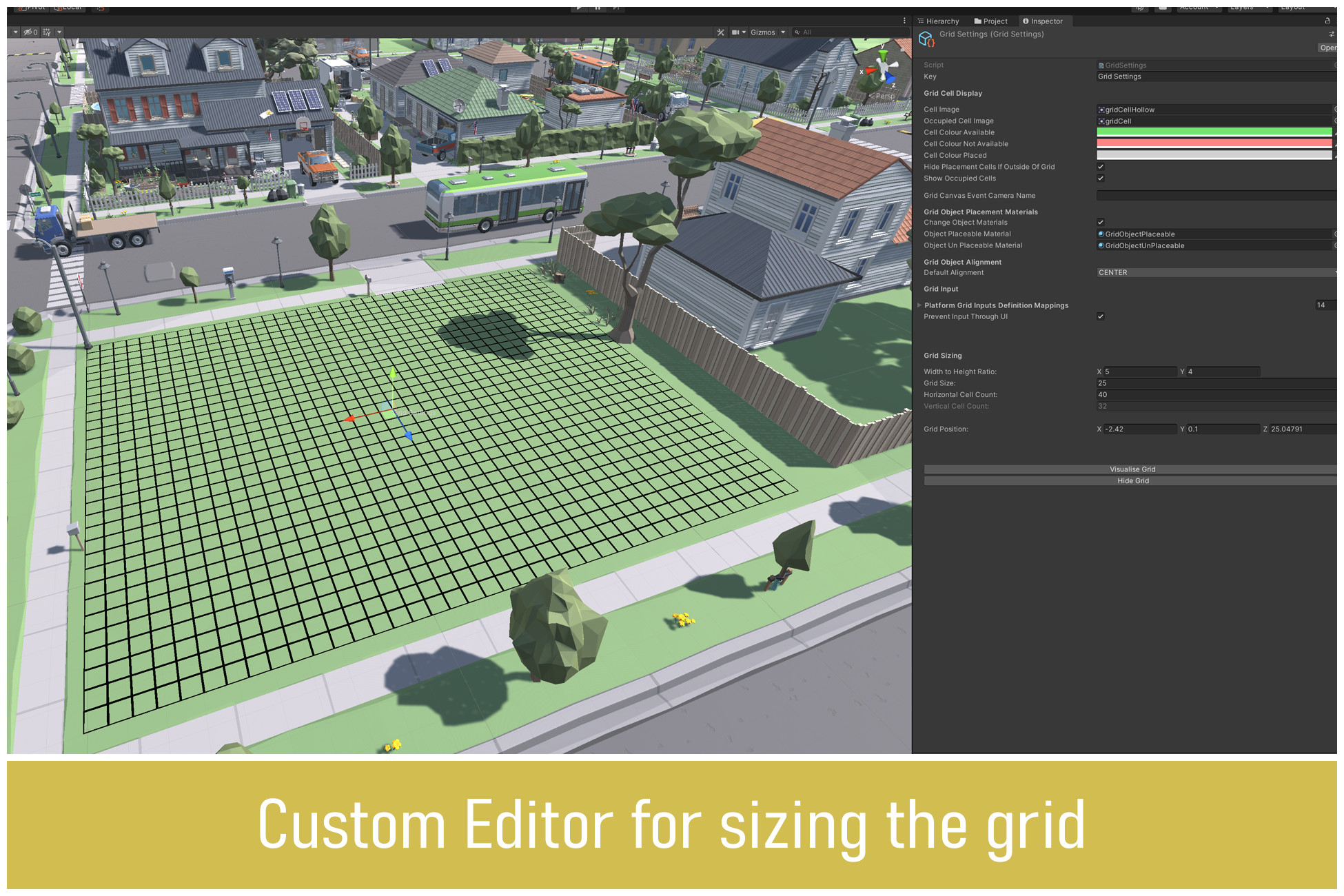 nulled grid placement unity