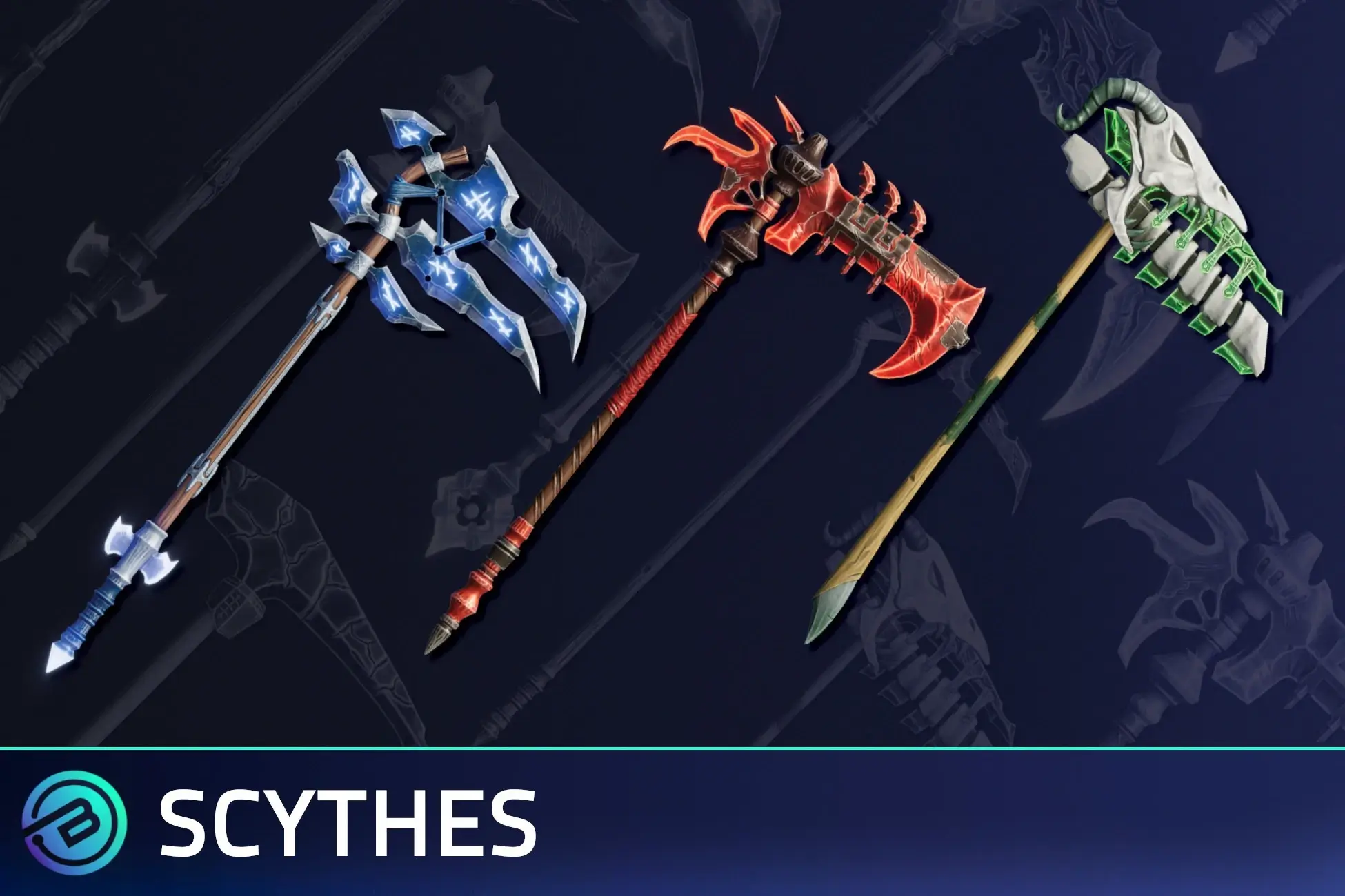 Stylized Scythes free download for the unity game engine
