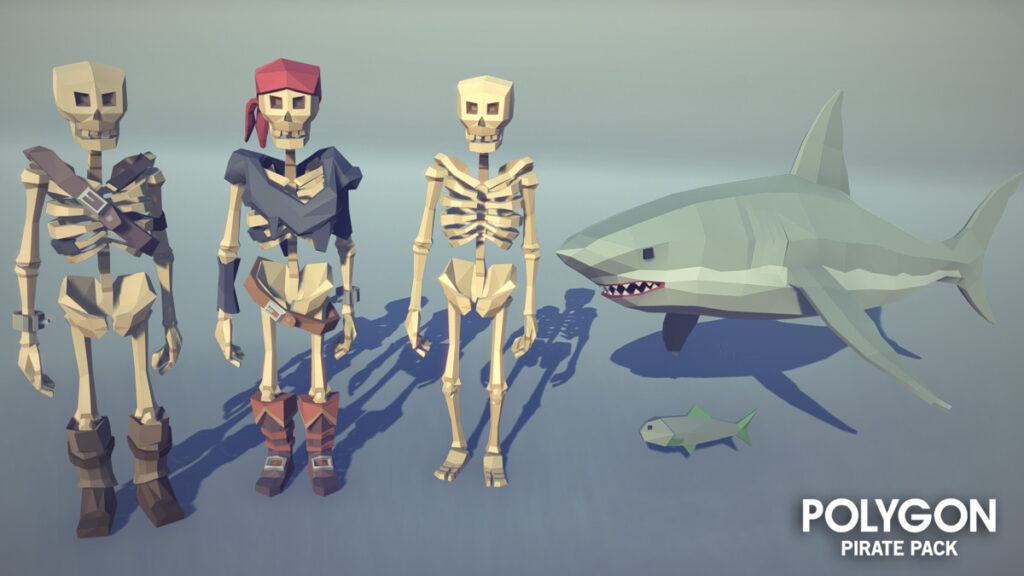 Polygon Pirates free download contents contained in this asset pack