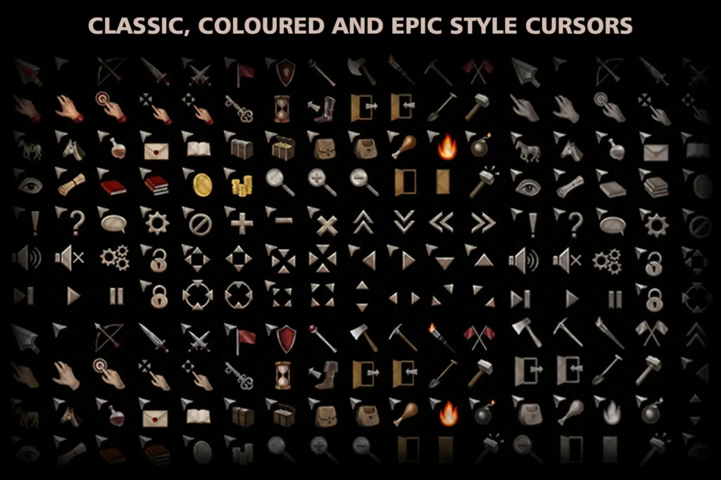 Check out these Stylized RPG Cursors for your next game idea