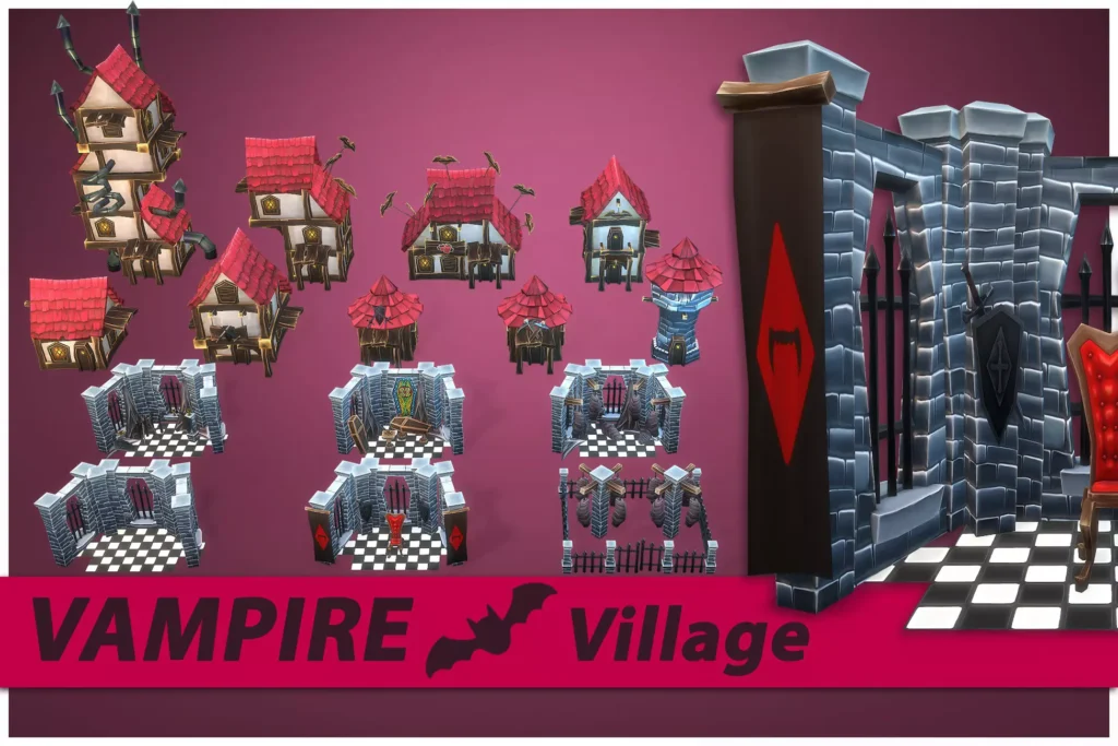 complete asset pack for Vampire RTS Fantasy Buildings