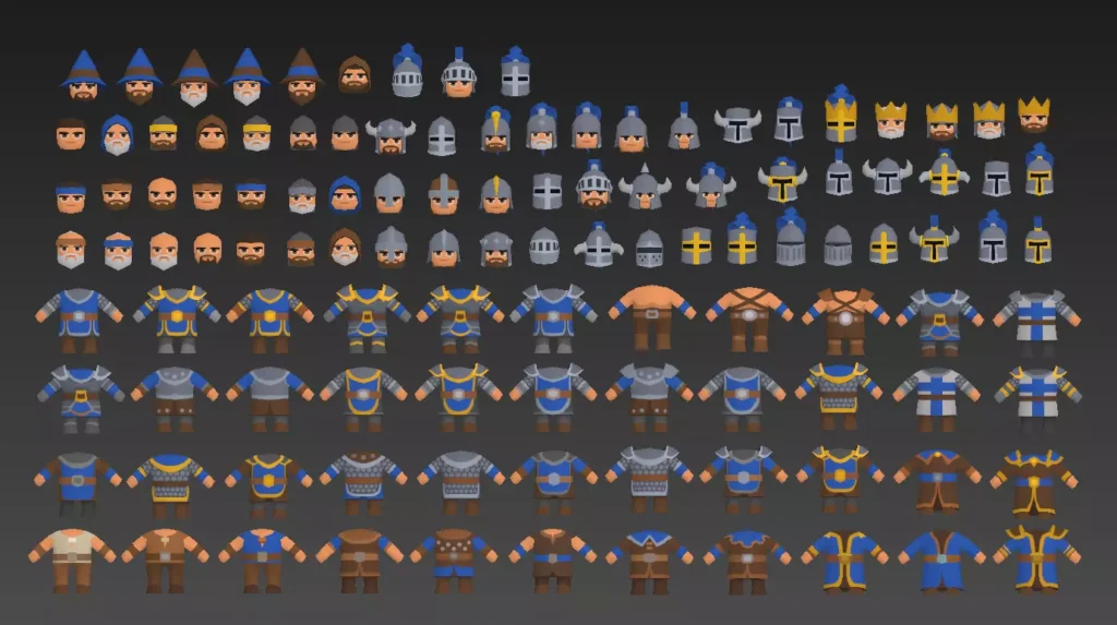 examples of models included in this asset pack