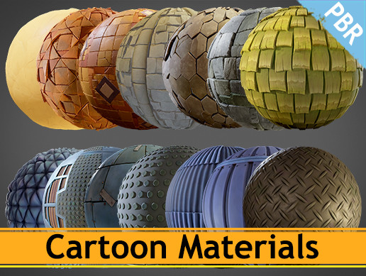 Cartoon town texture materials