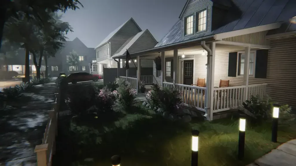 Suburb Neighborhood House Pack can also be used for night time scenes