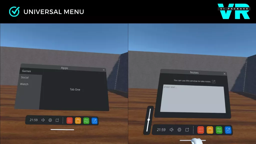 create your own vr ui with this asset pack