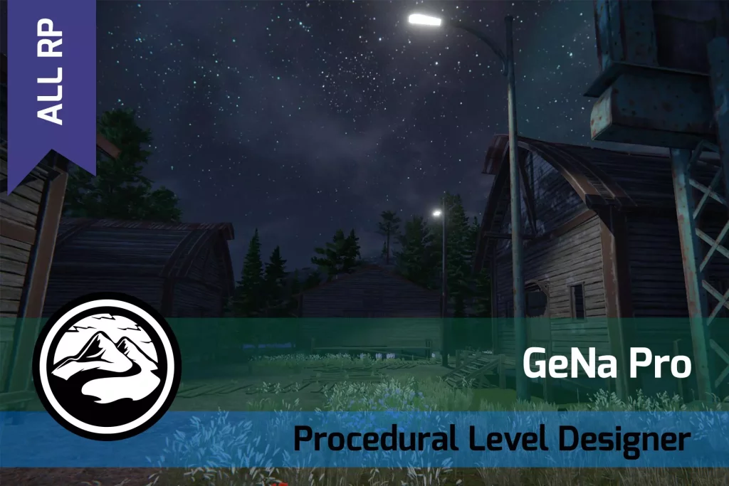This is a promotional image of the GeNa Pro free download it shows a custom map you can create with this asset pack.