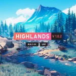 this is an image of the highlands free plugin asset pack. Showing some of the assets found in this pack.