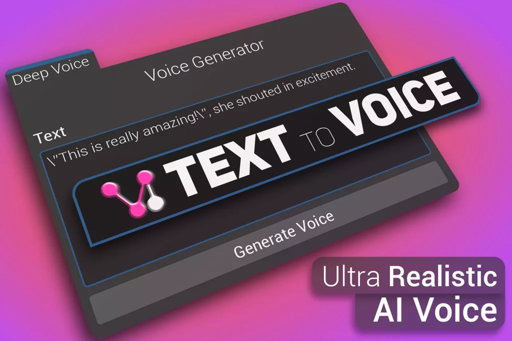 deepvoice ai text to voice free download for unity asset