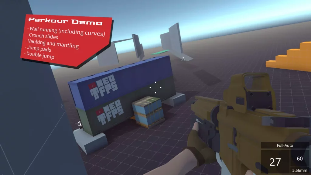 This is a picture showing a demo map created for Neo FPS